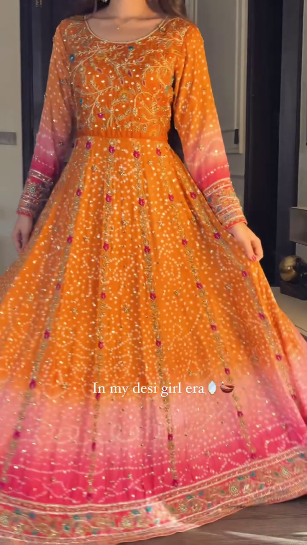 Rayon Blend Stitched Anarkali Gown
