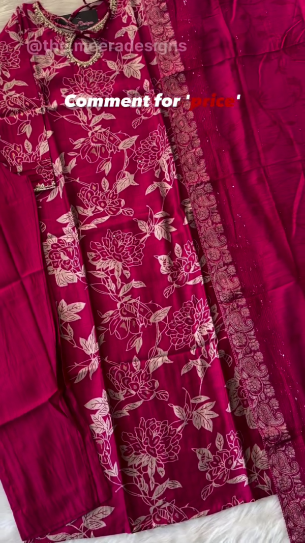 Red Capucine Sharara Set