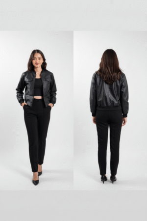 Stylish Girls Cropped Leather Jacket – Bold, Beautiful & Unstoppable