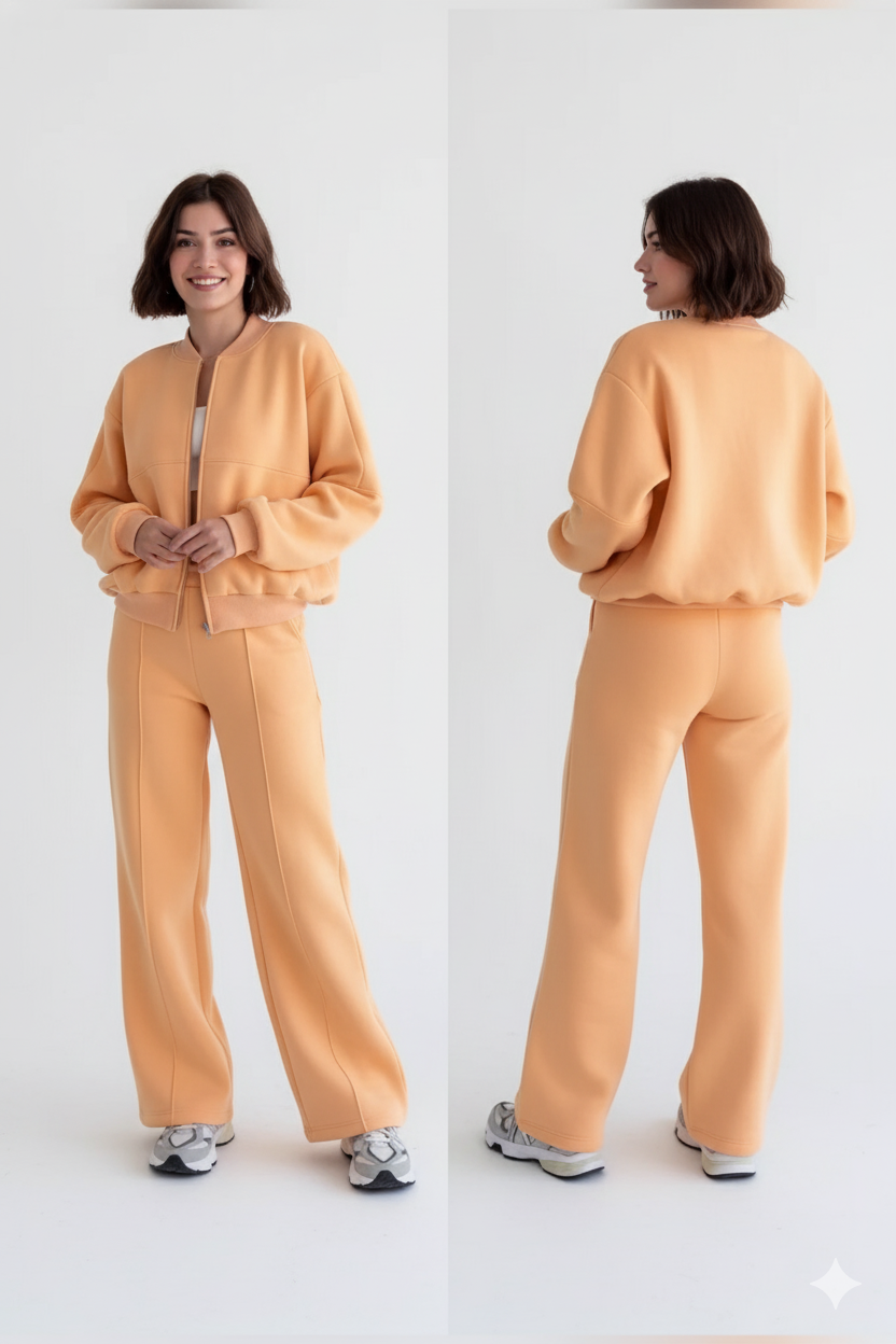 Jaxsa Orange 3 Yarn Tracksuit – Premium Comfort, Bold Style & All-Season Performance