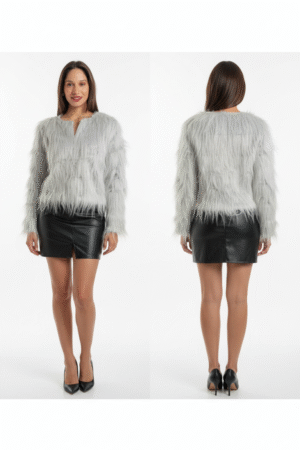 Women’s Stylish Faux Fur Jacket – Luxury Warmth Meets Modern Glamour